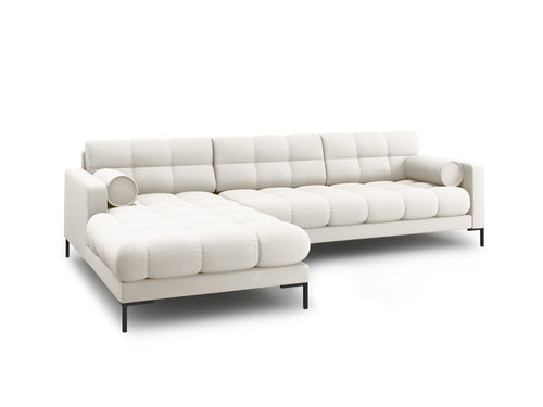 Cosmopolitan Design linker hoekbank Bali 5-zits, structurele stof, lichtbeige - 185x293x75cm
