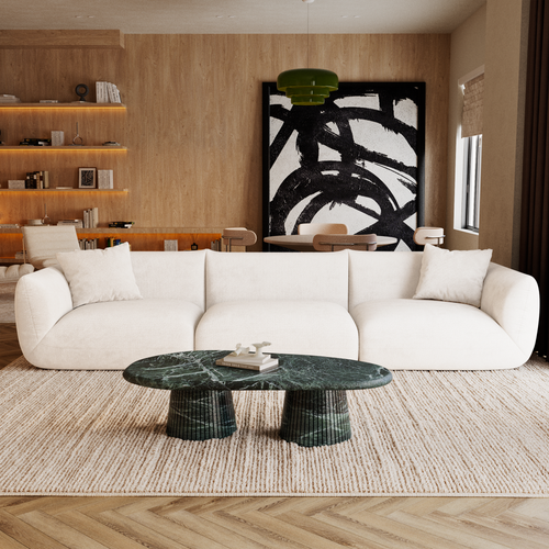 Sia Home -  NOOMA - Chenille fluweel - Crème - 313cm - vtwonen shop