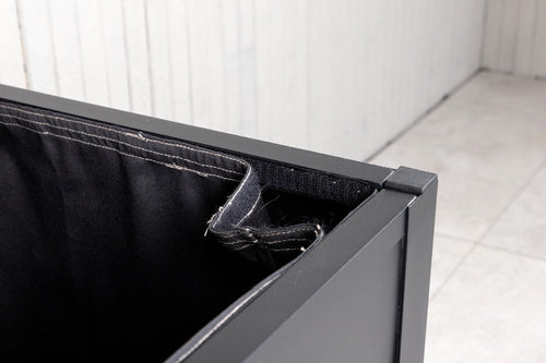 Rebellenclub Opbergbox kussen Malva - 130 x 60 cm - Zwart