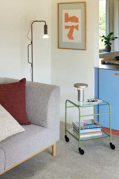 Hübsch draagbare lamp BringMe - ijzer/polycarbonaat - ø18xh20cm, led - vtwonen shop