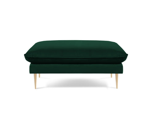 Cosmopolitan Design Poef Vienna flueel, flessengroen - 73x93x43cm
