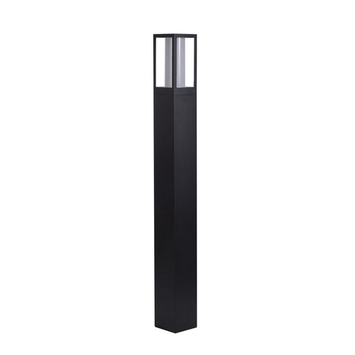 Searchlight Avenue Buitenpaal Zwart, Mat Wit Polycarbonaat