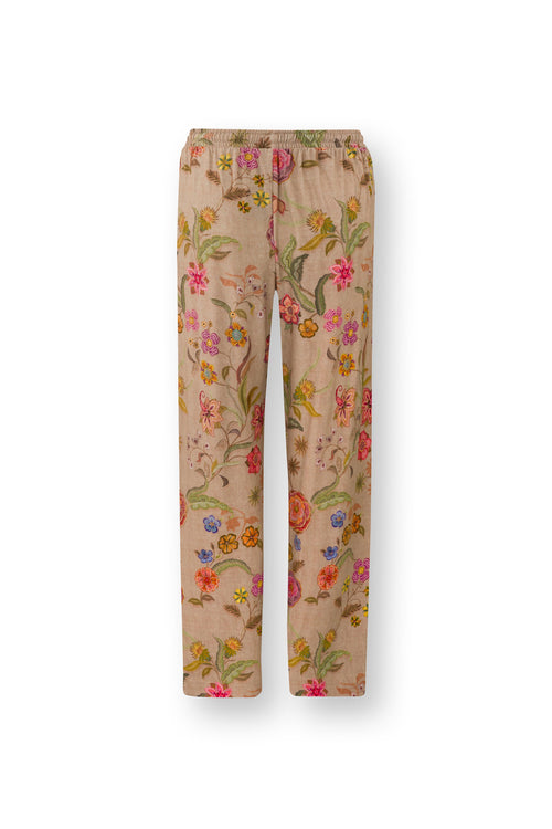 Pip Studio - Belin Pyjama Broek Dames - Coco Flower - Zand - XS - vtwonen shop