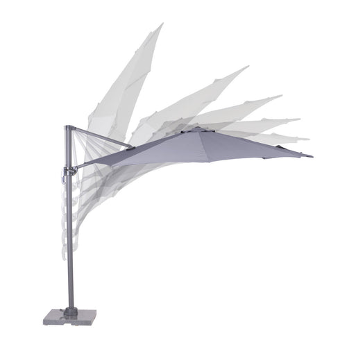 Hawaii parasol S - Ø300 cm - carbon black - licht grijs