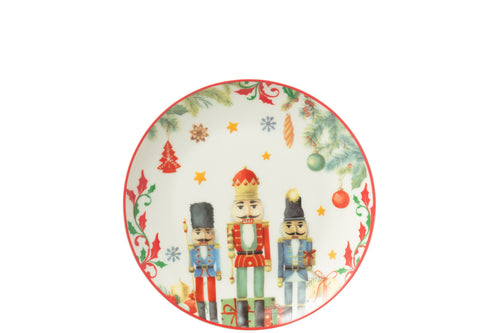 J-Line bord Rond Notenkraker - keramiek - wit - small - giftbox