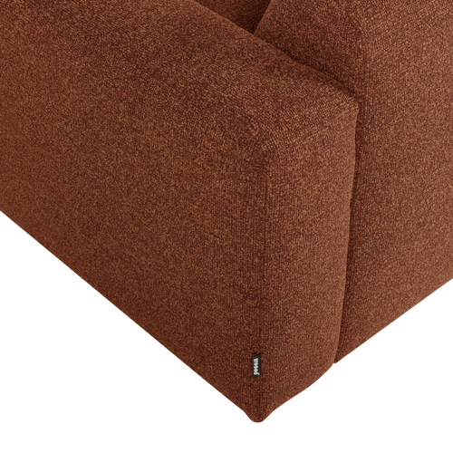 WOOOD 1,5-zits bank arm rechts Mojo Base - Bouclé - Roestbruin - 74x145x97