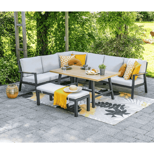 Garden Impressions lounge dining set R Lissabon valley sand - 4-delig