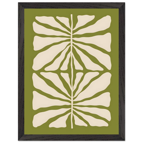 Artfulprints Poster met Lijst Matisse - Green vibrant reef   - 30x40 cm - Groen