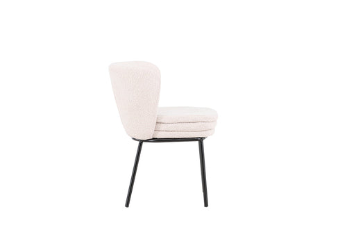 Rebellenclub Eetkamerstoel Bala - Set van 2 - Wit Bouclé