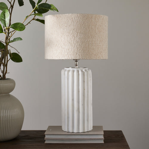 Rivièra Maison Atlin Cylinder Lampshade 30x20 - Linnen, IJzer - Off White - vtwonen shop