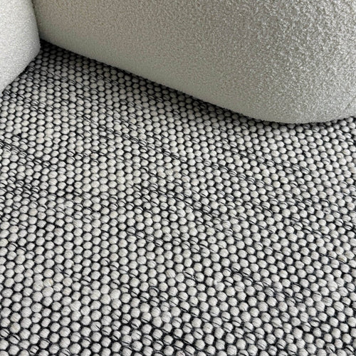 Interieur05 wollen vloerkleed Taff - wit/zwart - 230 x 160 cm