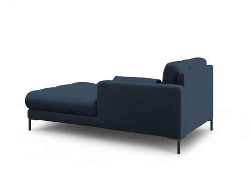 Cosmopolitan Design rechter chaise longue Bali structurele stof, blauw - 185x102x75cm