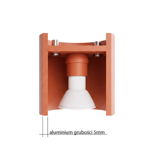 Sollux Lighting Plafondlamp ORBIS 1 rode oker - 10x10x10cm