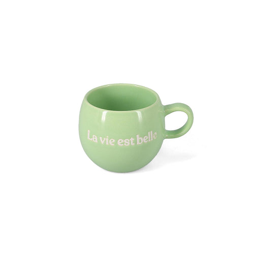 Salt & Pepper - Beker 42cl "La vie est belle" groen Muggies