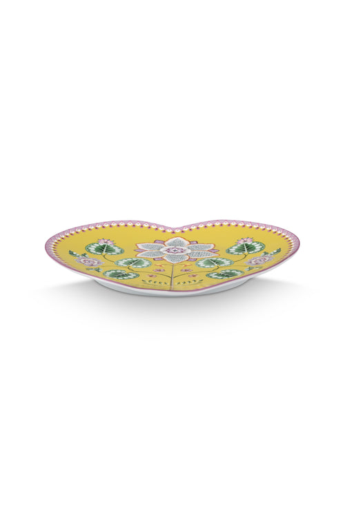 Pip Studio Bordenset Hart - Lily&Lotus - Geel - 23cm - Set van 2