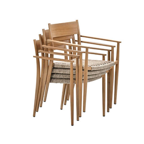 Garden Impressions tuinstoel Lily light teak look - 4 stuks - vtwonen shop