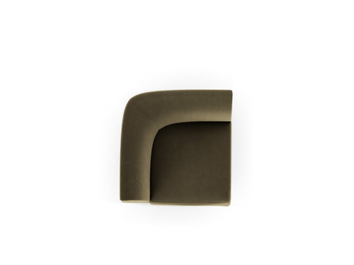 Micadoni Hoekmodule Miley flueel groente - 90x90x70cm