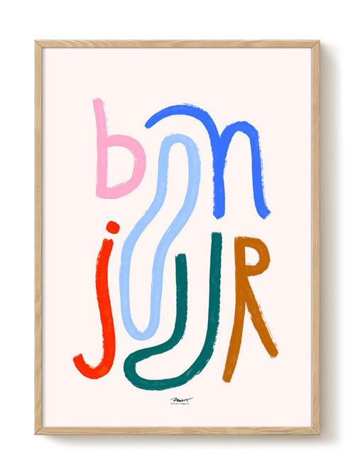 Matías Larraín - Bonjour - PSTR studio Kunst Poster - vtwonen shop