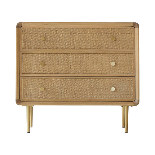 Tikamoon Ladekast van massief eikenhout en rotan - Naturel - vtwonen shop