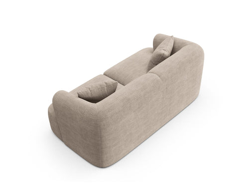 Cosmopolitan Design Modulaire bank Campi 2-zits, ribfluwelen cappuccino - 90x180x70cm