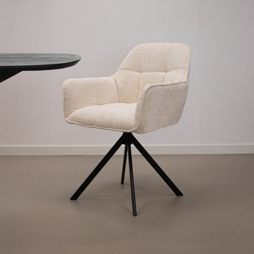 Kick draaistoel Luc - Crème - vtwonen shop