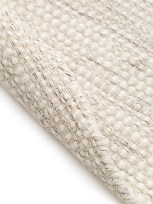 benuta wollen vloerkleed Rocco - crème - ø 100 cm