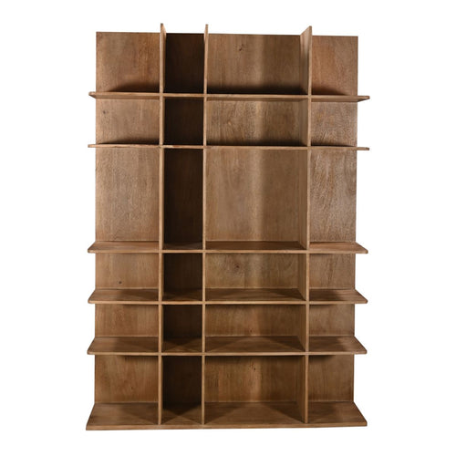 Giga Meubel Wandkast Lumo - Mangohout - Lichtbruin - 140x38x200cm - vtwonen shop