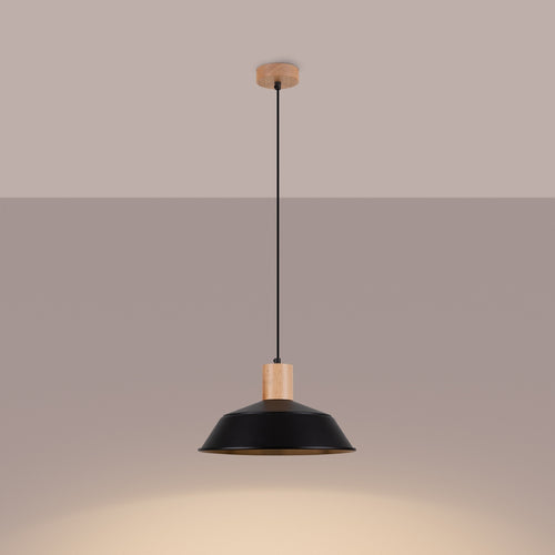 Sollux Lighting Hanglamp FANO zwart - 34x34x120cm