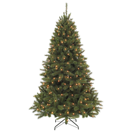 Triumph Tree Bristlecone Kunstkerstboom met LED Verlichting - Kunst Kerstboom H215 x Ø127 cm - Donkergroen