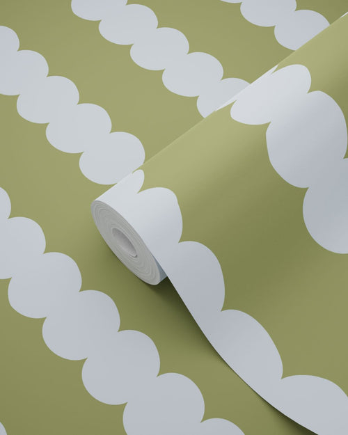 ESTAhome behang grafische print blauw en groen - 0.53 x 10.05 m - 131747