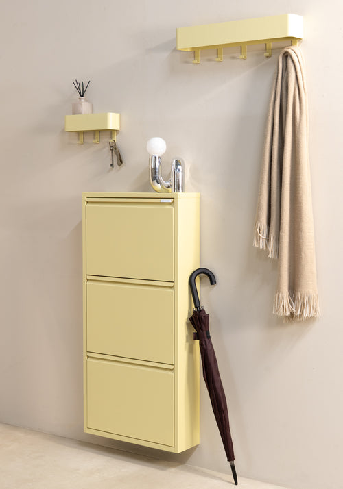 Spinder Design schoenenkast Billy 3 - Butter Yellow - 6 paar schoenen - Exclusief voor vtwonen!!