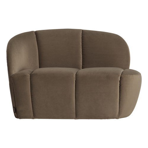 WOOOD 2-zits bankje links Mojo - Velvet - Taupe - 73x112x77