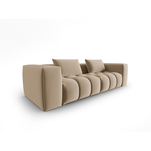 Cosmopolitan Design - Modulaire bank Verona 3-zits, flueel zand - 85x230x70cm