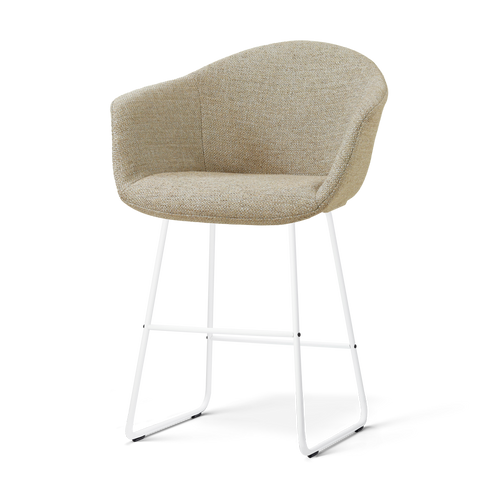 Nolon Nino-Otis barkruk taupe melange - wit onderstel - 65 cm - vtwonen shop