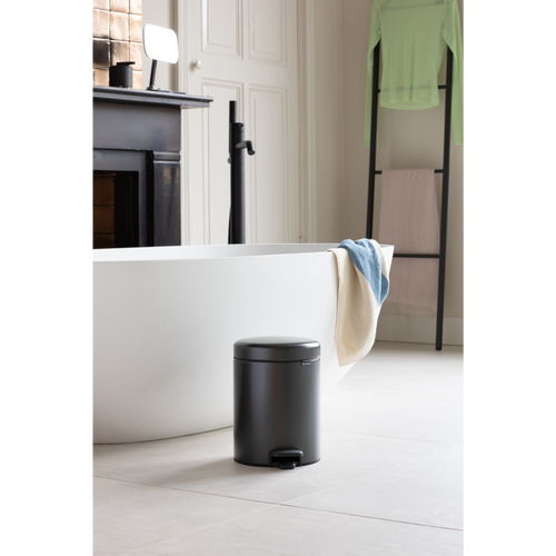 Brabantia NewIcon Pedaalemmer, 5 liter, kunststof binnenemmer - Confident Grey