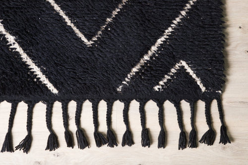 Rebellenclub Vloerkleed Rossel - 300 x 200 cm - Zwart - vtwonen shop