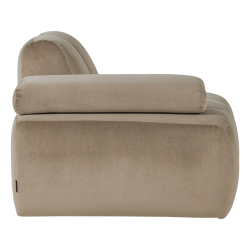 WOOOD 1-zits bank arm links Mojo - Velvet - Khaki - 74x124x97