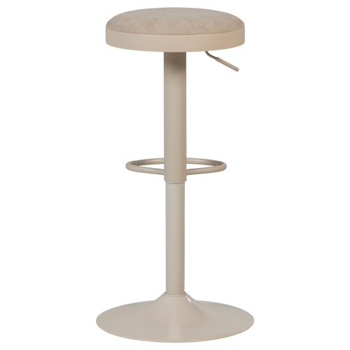 WOOOD barstoel in hoogte verstelbaar Mevo - Chenille - Zand - 82x42x42