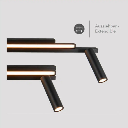 Trio Leuchten plafondlamp Zeno - 5 lichts -  133  x 8.5   cm - zwart