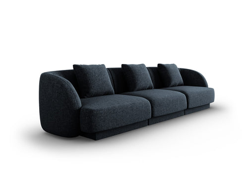 Cosmopolitan Design Bank Tulum 3-zits, chenille, koningsblauw - 90x255x70cm