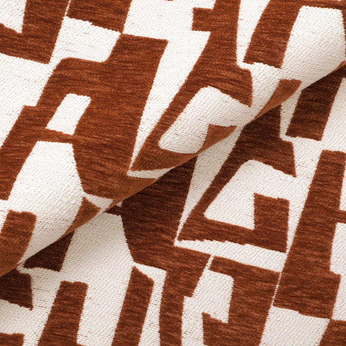 Premium Interiors - Fauteuil ELY - structuurstof met patroon terracotta 60.5cm