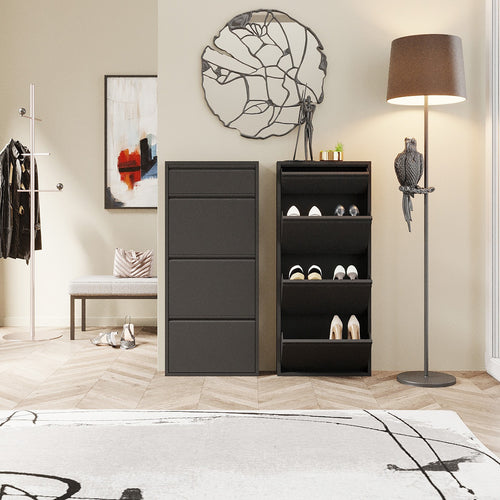 Kare Design Schoenenkast Caruso - zwart - 3+1 laden - vtwonen shop