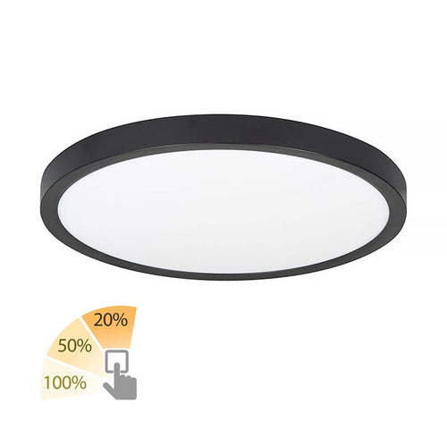 Highlight plafondlamp Piatto - 1 lichts - 44.5  x 2.5   cm - zwart - vtwonen shop