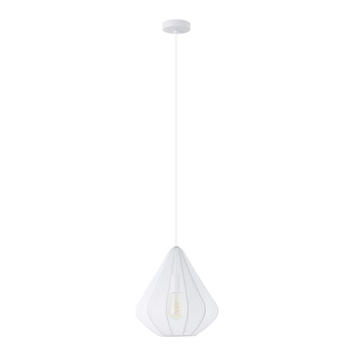 EGLO hanglamp Dolwen - e27 - ø 33,5 cm - wit - textiel - vtwonen shop