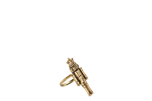 J-Line servetring Notenkraker - ijzer - goud - doos van 4 - vtwonen shop