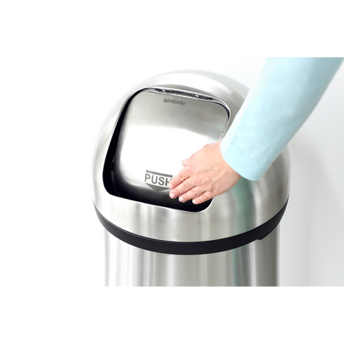 Brabantia Push Bin afvalemmer, 60 liter - Matt Steel