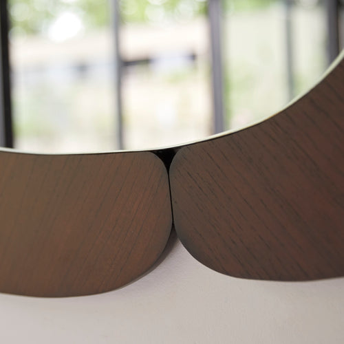 Tikamoon Ovale spiegel in donker mindihout 115 x 75 cm - Bruin - vtwonen shop