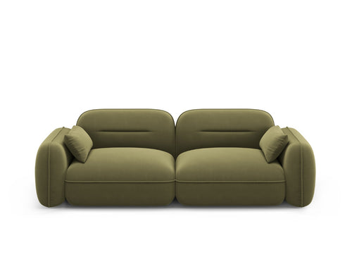 Cosmopolitan Design Modulaire bank Sydney 3-zits, flueel, lichtgroen - 90x230x70cm