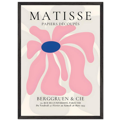 Artfulprints Poster met Lijst Matisse - Pink floral dream   - 50x70 cm - Roze