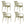 Housecraft Living Amae Tuinstoel Armleuning Kunststof Beige - Set van 4